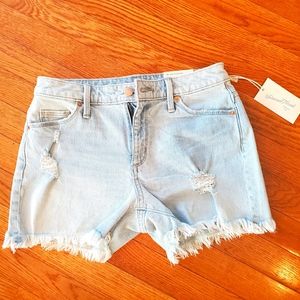 High rise jean shorts